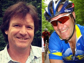 A British Columbia man who killed three people while driving drunk along a mountain highway has been sentenced to eight years and four months in prison, minus the two years he has spent awaiting trial. Avid cyclists Kelly Blunden (left) and Ross Chafe were struck and killed on a weekend ride near Pemberton on May 31, 2015.
