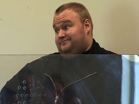Megaupload founder Kim Dotcom, attending the North Shore court in Auckland on January 25, 2012.