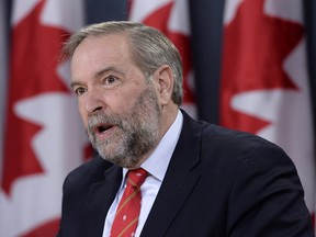NDP Leader Tom Mulcair  in Ottawa on Tuesday, April 25, 2017