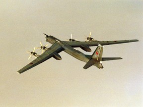 A file photo of a Russian Tu-95 bomber