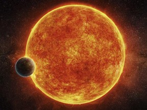 This planet is located in the liquid water habitable zone surrounding its host star, a small, faint red star named LHS 1140