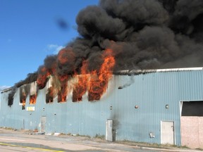 Fire engulfs a building in Shamattawa, destroying the only food store on a remote Manitoba reserve.