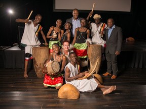 Members of the Suubi Fusion Troupe at a performance at Daniels Spectrum, April 16