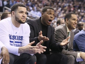 Toronto Raptors guard Kyle Lowry has been enjoying himself on the bench during his injury absence, although he admits he's getting bored.