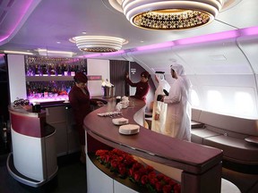 What makes Qatar's bar the best in the skies?