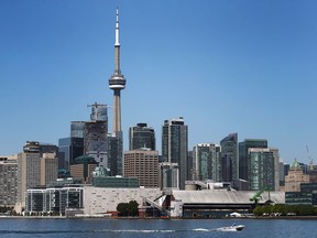 The Toronto skyline.