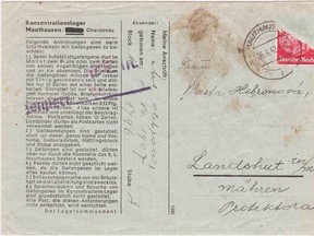 Photo from Medal_Order's Gross Rosen concentration camp document listing on eBay.