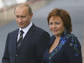 Russian Prime Minister with his former wife in 2006
