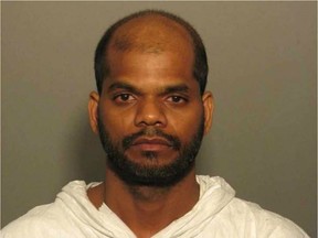 Amalan Thandapanithesigar, 34, was charged with first-degree murder in the June 23, 2014 fatal stabbing of his neighbour, Jeyerasan Manikarajah, 40. Manikarajah was fatally stabbed in an alley outside his Mountain Sights Ave. apartment building in the city's Côte-des-Neiges district.