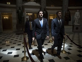 House Speaker Paul Ryan of Wis. walks to the House Chamber on Capitol Hill in Washington, Thursday, May 4, 2017.