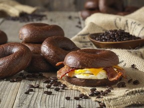 Each Espresso Buzz Bagel contains about a third of the caffeine you’d find in an average cup of coffee.