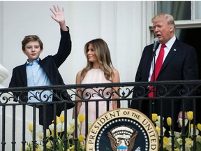 Melania Trump, on a White House balcony with son Barron and President Trump, is aware of the criticism she and her husband have gotten since Jan. 6, but appears completely unfazed.
