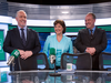 B.C. NDP leader John Horgan, left to right, Liberal Leader Christy Clark and B.C. Green Party leader Andrew Weaver after a debate in April.