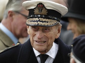 Prince Philip, the Duke of Edinburgh, at Westminster Abbey in London in 2016