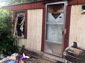 The Pickens County, S.C, trailer where an Alberta woman was allegedly held against her will.