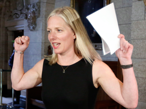 Environment Minister Catherine McKenna before a news conference in May.