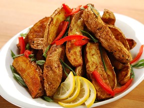 Our spicy potato wedges are an easy make-ahead side dish.