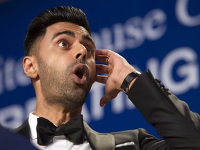 The Daily Show correspondent Hasan Minhaj entertains the White House Correspondents' Dinner in Washington, Saturday, April 29, 2017.