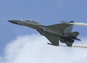 A file photo of a Su-30 fighter jet