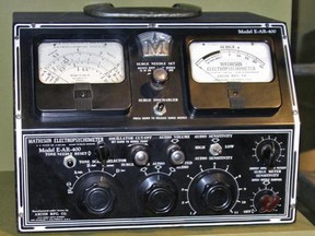 The Canadian government experimented with primitive lie detectors similar to this electropsychometer in hopes of finding a way to detect security risks.