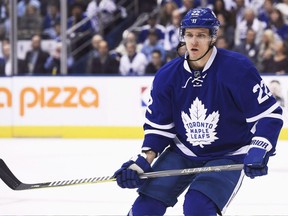 Toronto Maple Leafs defenceman Nikita Zaitsev skates against the Washington Capitals on April 17.