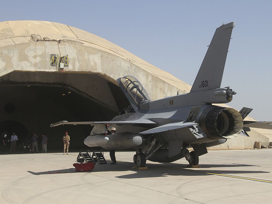 U.S. security company protecting F-16s at Iraq base turned blind