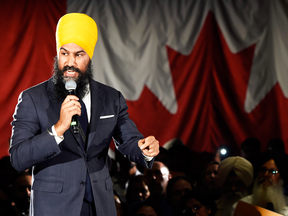Jagmeet Singh launches his bid for the federal NDP leadership in Brampton, Ont., on Monday, May 15, 2017.