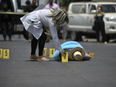 The body of Mexican journalist Javier Valdez lies on the street after he was shot dead in Culiacan, Sinaloa, Mexico on May 15, 2017. Valdez is at least the sixth journalist to be killed since early March.