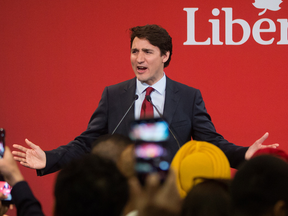 Prime Minister Justin Trudeau speaks during a Liberal Party fundraiser at a hotel in Vancouver, B.C., on May 18, 2017.