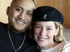 Mary Kay Letourneau and  her former sixth-grade pupil Vili Fualaau, pose for a photo, April 9, 2005, in their home in Seattle