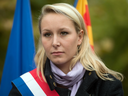 French far-right Front National (FN) party member of parliament Marion Marechal-Le Pen arriving for a rally in La Tour-d'Aigues, southern France on October 23, 2016. Marechal-Le Pen announced that she is leaving politics on Wednesday.