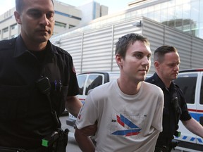 Joshua Cody Mitchell after he was arrested in Calgary on June 10, 2015.