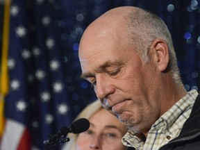 Greg Gianforte celebrates his win for a Montana congressional seat, May 25, 2017.