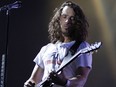In this Sunday, Aug. 8, 2010, file photo, musician Chris Cornell of Soundgarden performs during the Lollapalooza music festival in Grant Park in Chicago