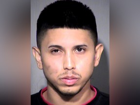 This undated photo provided by the Maricopa County Sheriff's Office shows Aaron Saucedo