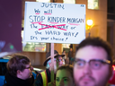 A protest in Vancouver against the Kinder Morgan Trans Mountain pipeline.