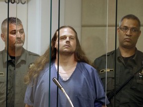 Jeremy Joseph Christian is arraigned in Multnomah County Circuit Court in Portland, Ore., Tuesday, May 30, 2017