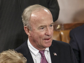 U.S. Rep. Rodney Frelinghuysen, R-N.J., attends a joint meeting of Congress in Washington, D.C., on Sept. 18, 2014.  Saily Avelenda said she quit her job at Lakeland Bank after Frelinghuysen's fundraising letter to the bank included a handwritten note saying a "ringleader" of a protest movement worked there.