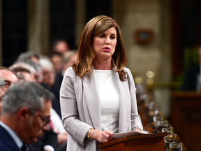 Interim Conservative leader Rona Ambrose speaks in the House of Commons on Tuesday.