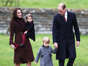 Just like us: Prince William and Kate, the Duchess of Cambridge with their children Prince George and Princess Charlotte.