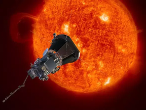 NASA's Solar Probe Plus spacecraft approaching the sun.