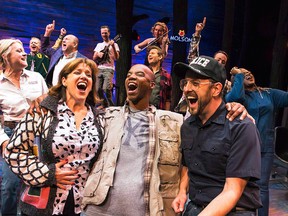 The cast of "Come From Away" are shown in a 2016 handout photo.