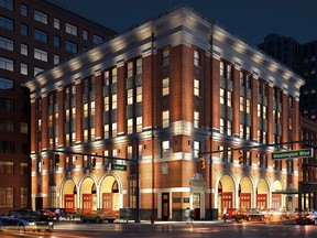 A rendering of the planned exterior of the Detroit Foundation Hotel inside Detroit's former Fire Department headquarters.