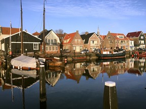A tranquil scene from Urk's West Haven: Thirty-five per cent of the people in the town work as fishermen.