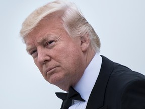 US President Donald Trump arrives at John F. Kennedy International Airport May 4, 2017 in Jamaica, New York.