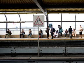 Commuters wait to board the dreaded Scarborough RT.