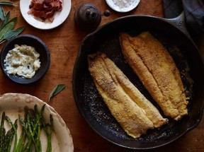 Maple syrup and fresh sage give a gentle touch to trout fillets in this refreshing spring dinner.