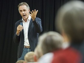 Jordan Peterson speaks to a group at the Carleton Place Arena on Thursday, June 15, 2017.