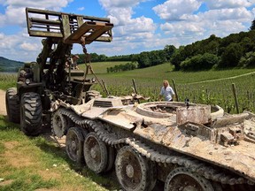 The Canadian Second World War tank unearthed recently at a vineyard south of London, where Canadian infantry soldiers used the vehicle to train for the D-Day invasion, then buried it as they left for France.