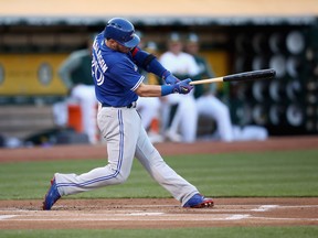 Josh Donaldson was his usually feisty self on Monday when he arrived back at the stadium where he initially made a name for himself as prodigious basher of the baseball.